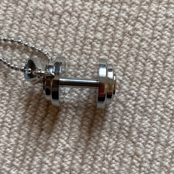 Other - Silver 30 Inch Chain with Large Dumbbell.